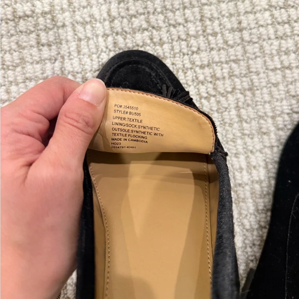 J. Crew Black Velvet Tassel Loafers - Picture 3 of 5